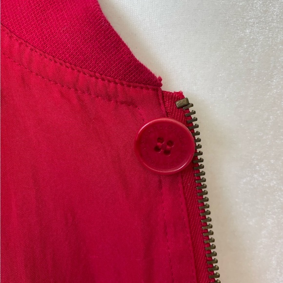 Paul & Shark Yachting Red Silk Bomber Jacket Size L - Picture 6 of 15